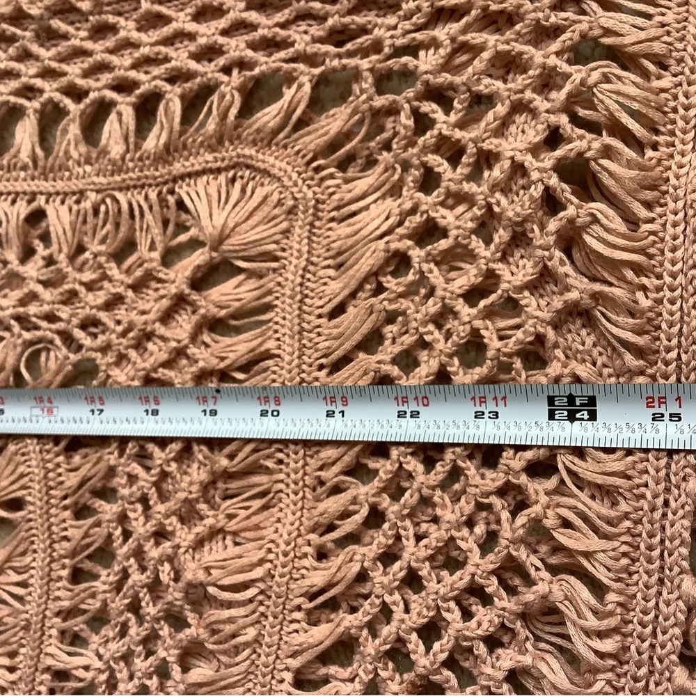 100% cotton Crocheted top  XL  light peach color - Picture 4 of 6